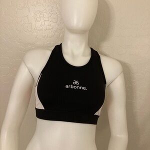 Arbonne Black Racerback Sports Bra Medium